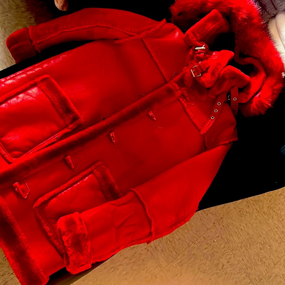 Jordan Craig men Denali shearling jacket (red ) USED NO TAGS IN GOOD CONDITION